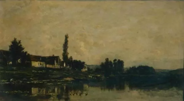 Деревня Портжуа на берегу Сены