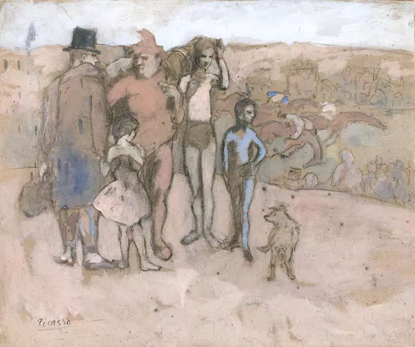 Family of Saltimbanques, a sketch