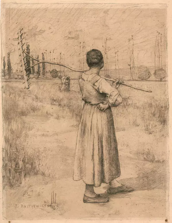 Girl with a Rake