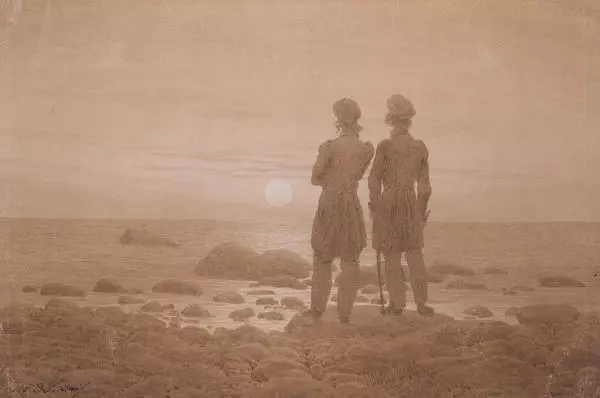 Двое мужчин на берегу моря
