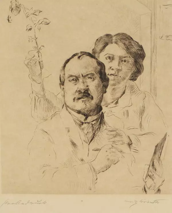 Self-Portrait with Wife 