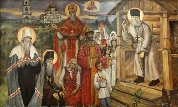 Seraphim of Sarov Blessing the Family of Tsar