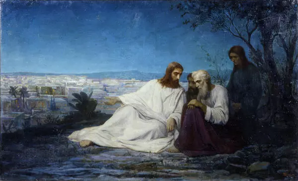Беседа Христа с учениками на Елеонской горе