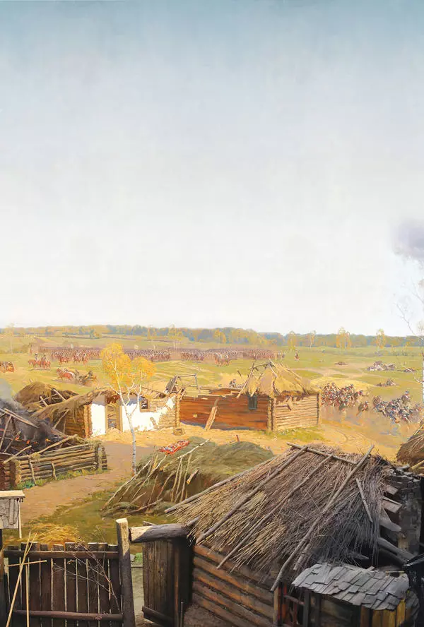 Панорама «Бородино». К востоку от Семёновского