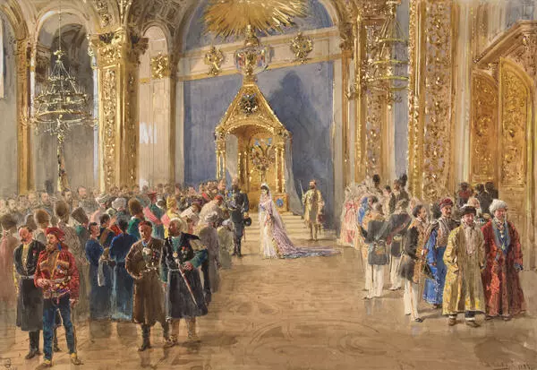 Император Александр III принимает представителей