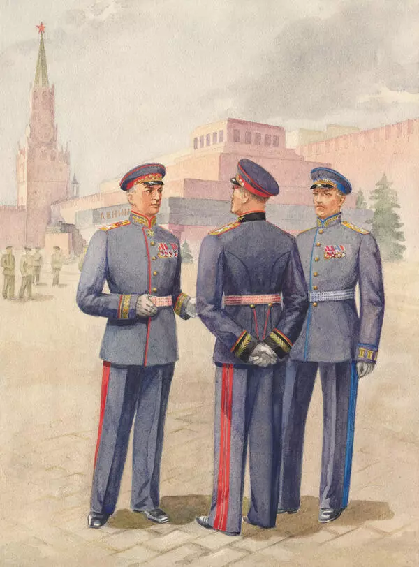 Эскиз парадной генеральской формы (1943)