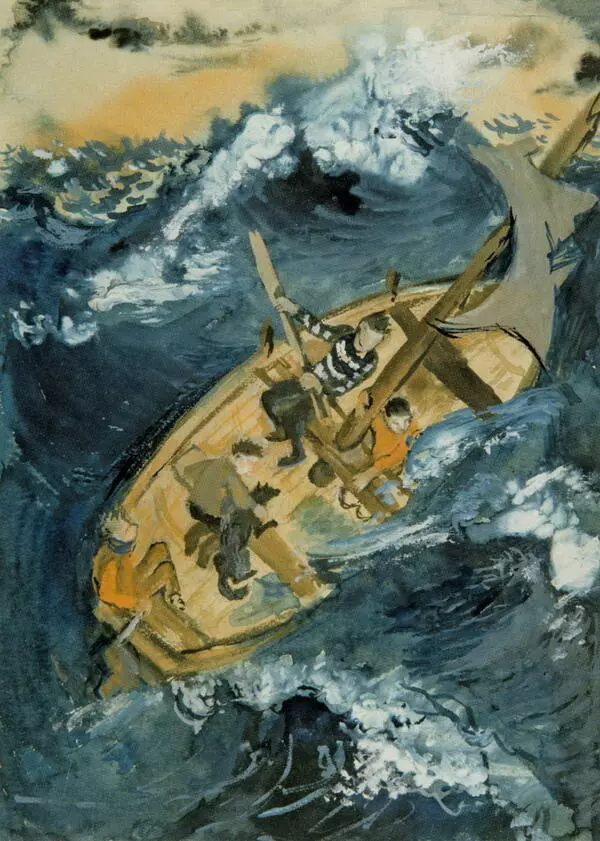 Лодка в шторм