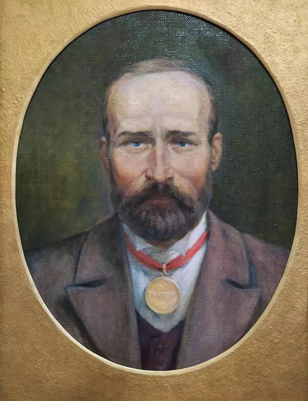 Портрет мастера дел балалаечных С.И. Налимова