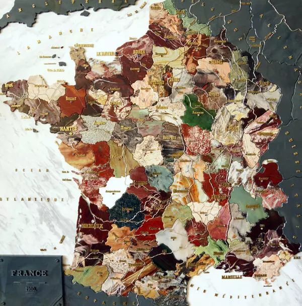 Mosaic Map of France, 1900