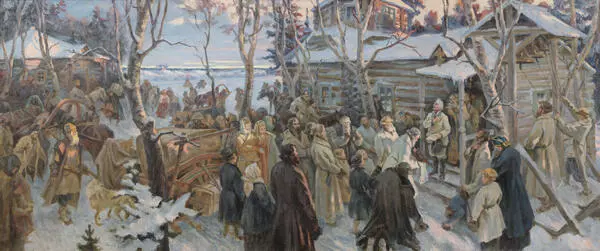 Отъезд А.В. Суворова из села Кончанское в поход