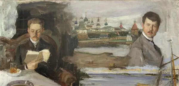 Композиция с портретом Н.Г. Петухова