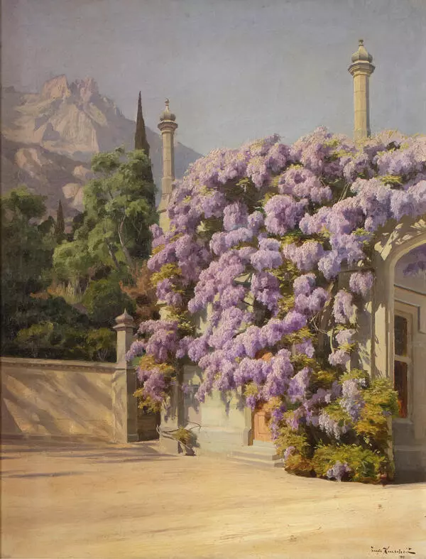 Картина «Вид дворца в Алупке»