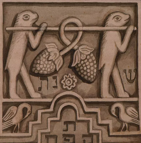 Drawing from a tombstone