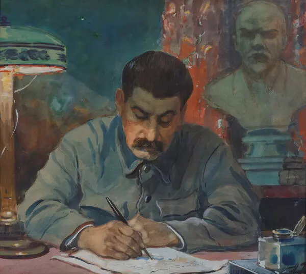 Joseph Stalin in His Office