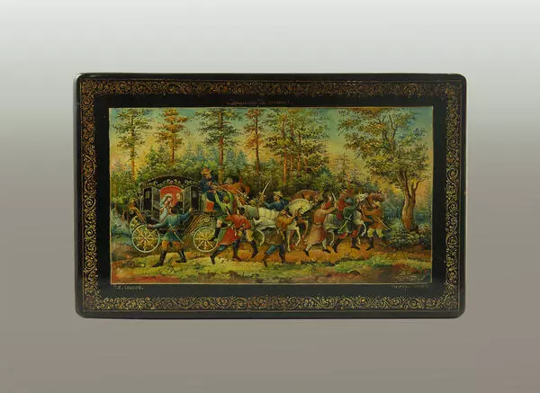 Lacquer box “Dubrovsky”