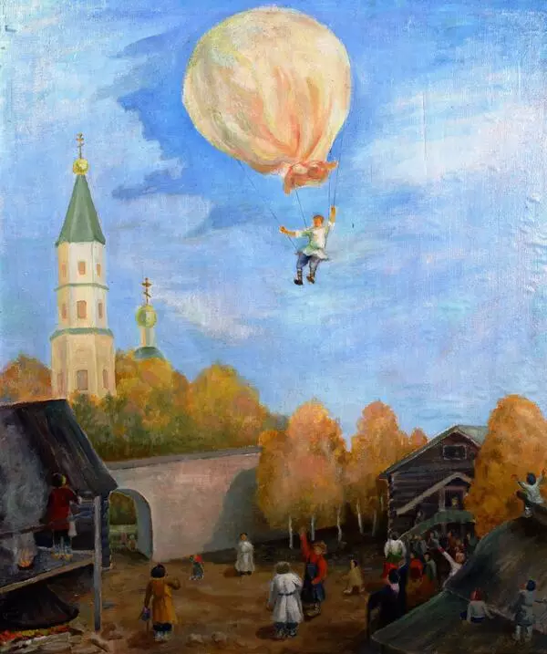 A Man in a Hot-Air Balloon