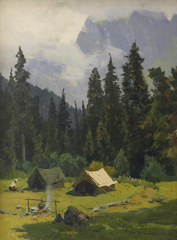 Бу-Ульген. Палатки в горах