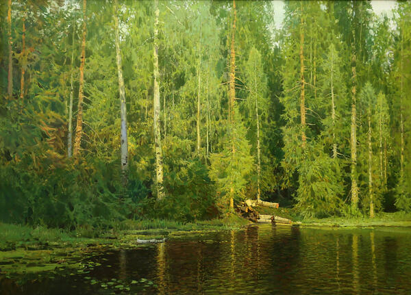 Лесное озеро. Остров Валаам
