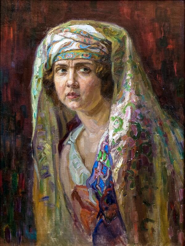 Woman Wearing a Veil