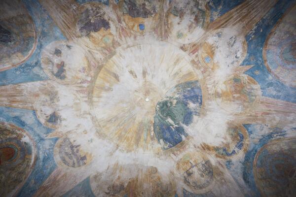 Frescoes on the ceiling of the Icon Tower