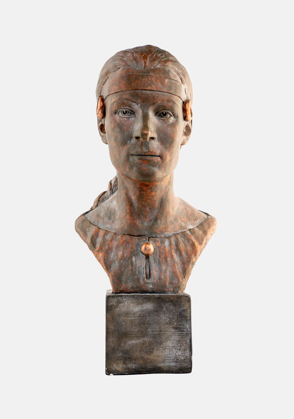 Bust of a woman. Bolshekaragan burial ground