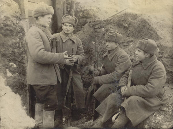 Zaitsev at the Entrance to a Dugout