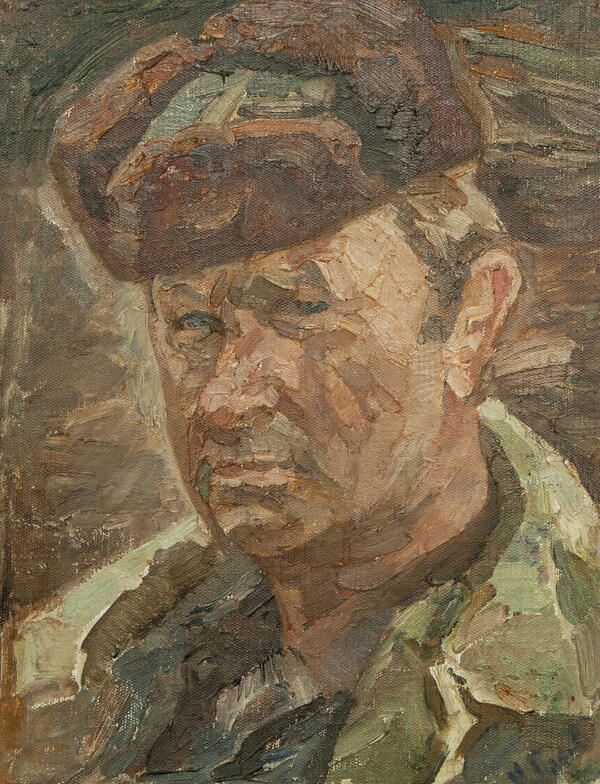 Этюд к картине «Проводы сына» (Автопортрет)
