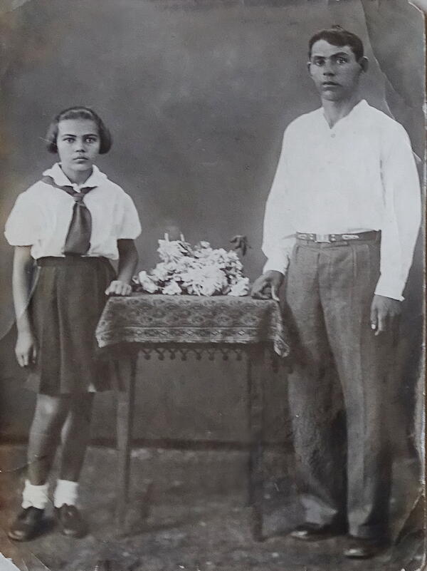 Krasnoslobodtsev with His Daughter