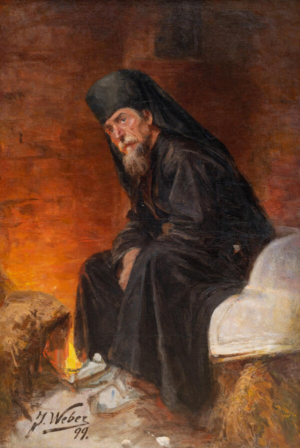 Монах у костра