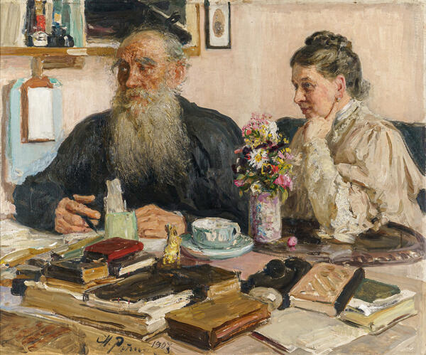 Portrait of Leo and Sophia Tolstoy