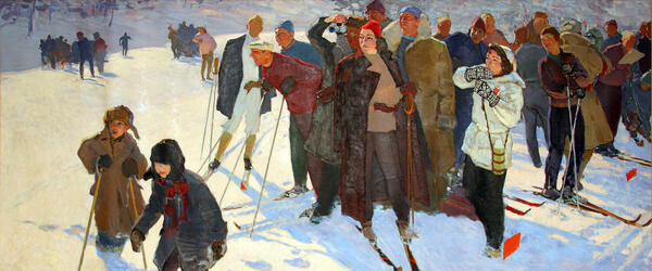 Skiers. A Tense Moment