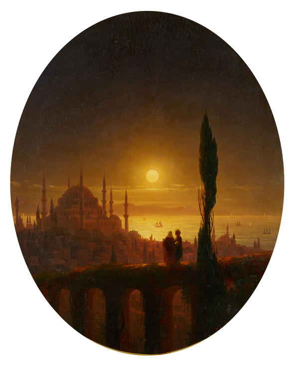 Лунная ночь у взморья. Константинополь