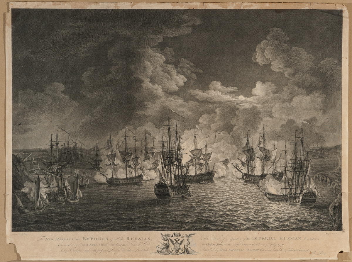 Чесменское сражение при екатерине 2. 1768-1774 Русско-турецкая Чесменское сражение.