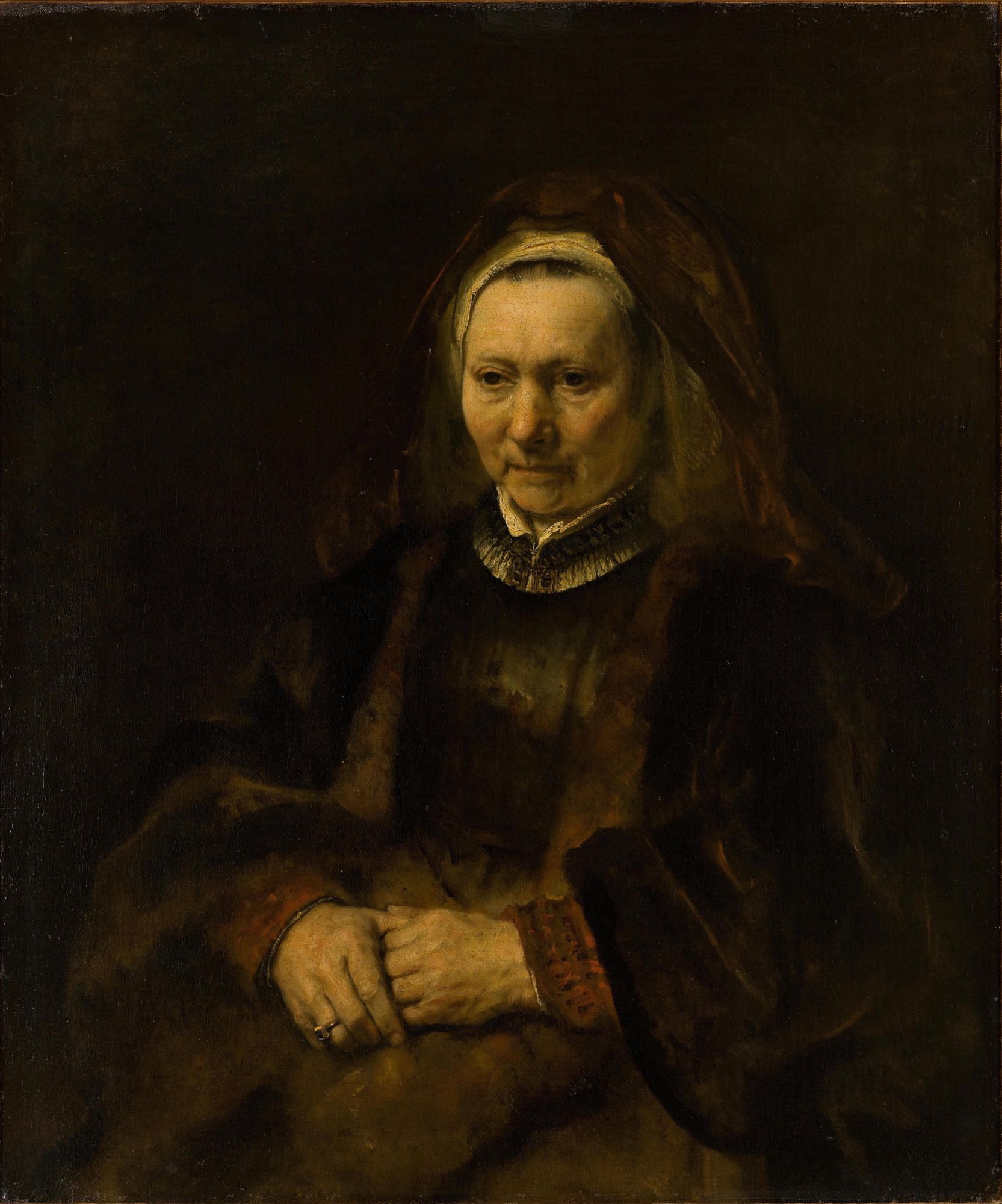 рембрандт картина портрет пожилой женщины