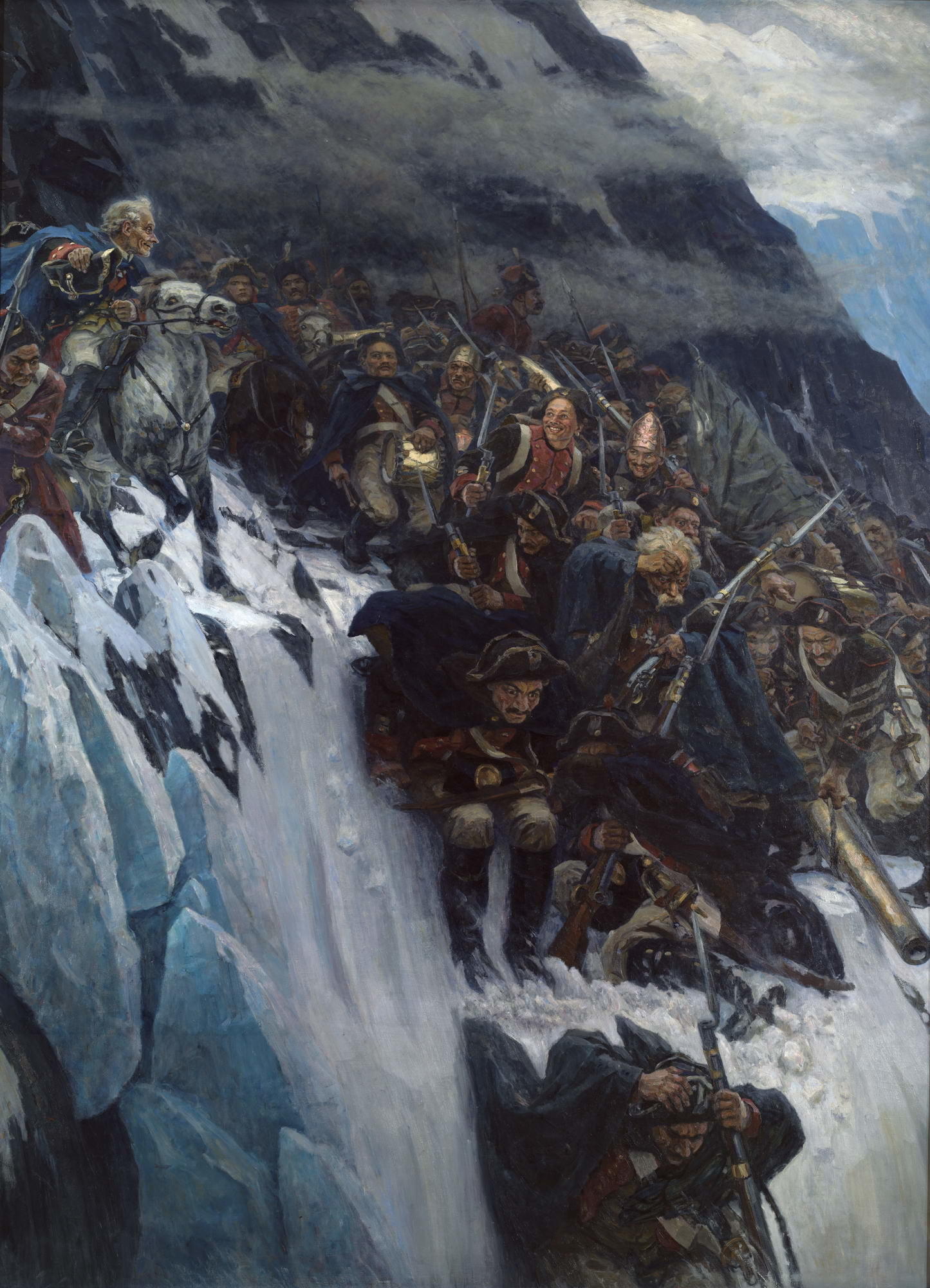 Какой художник написал картину переход суворова через альпы