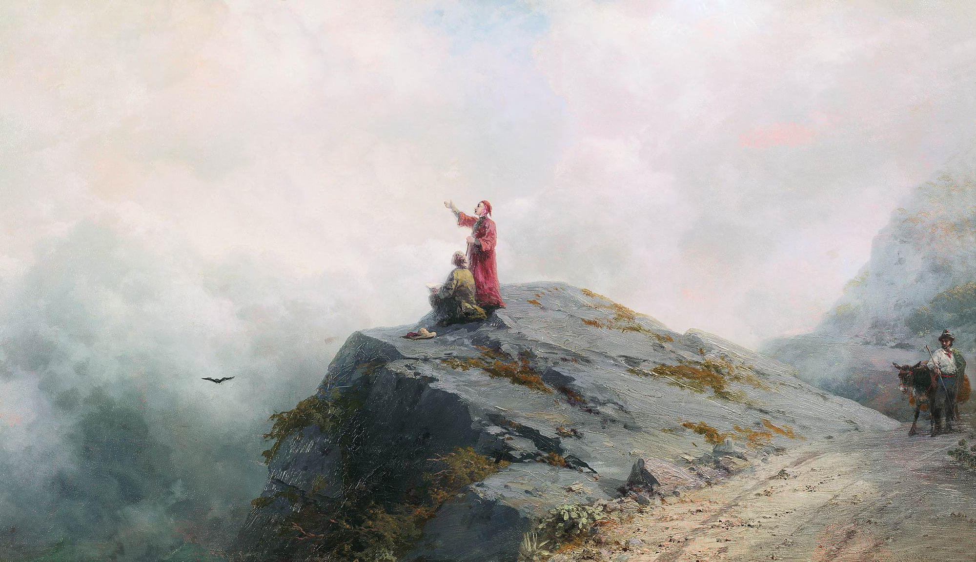 Айвазовский «Данте и художник в горах», 1883