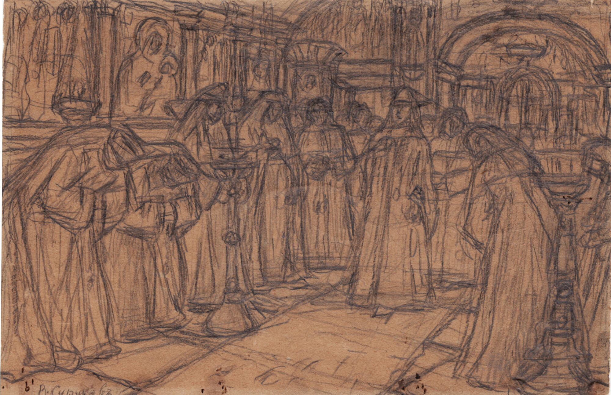 Картина Сурикова посещение Царевной женского монастыря