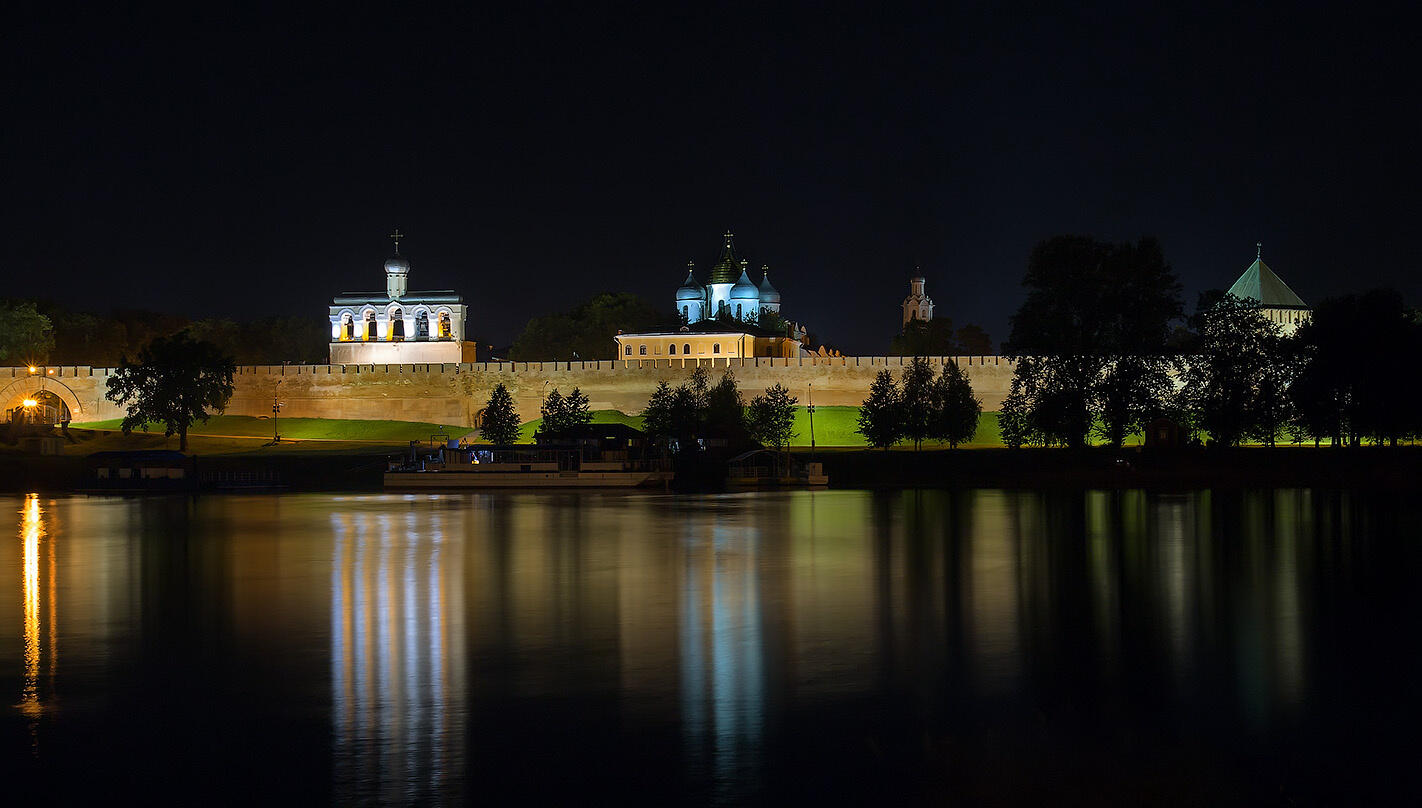 Ночной Кремль Великий Новгород