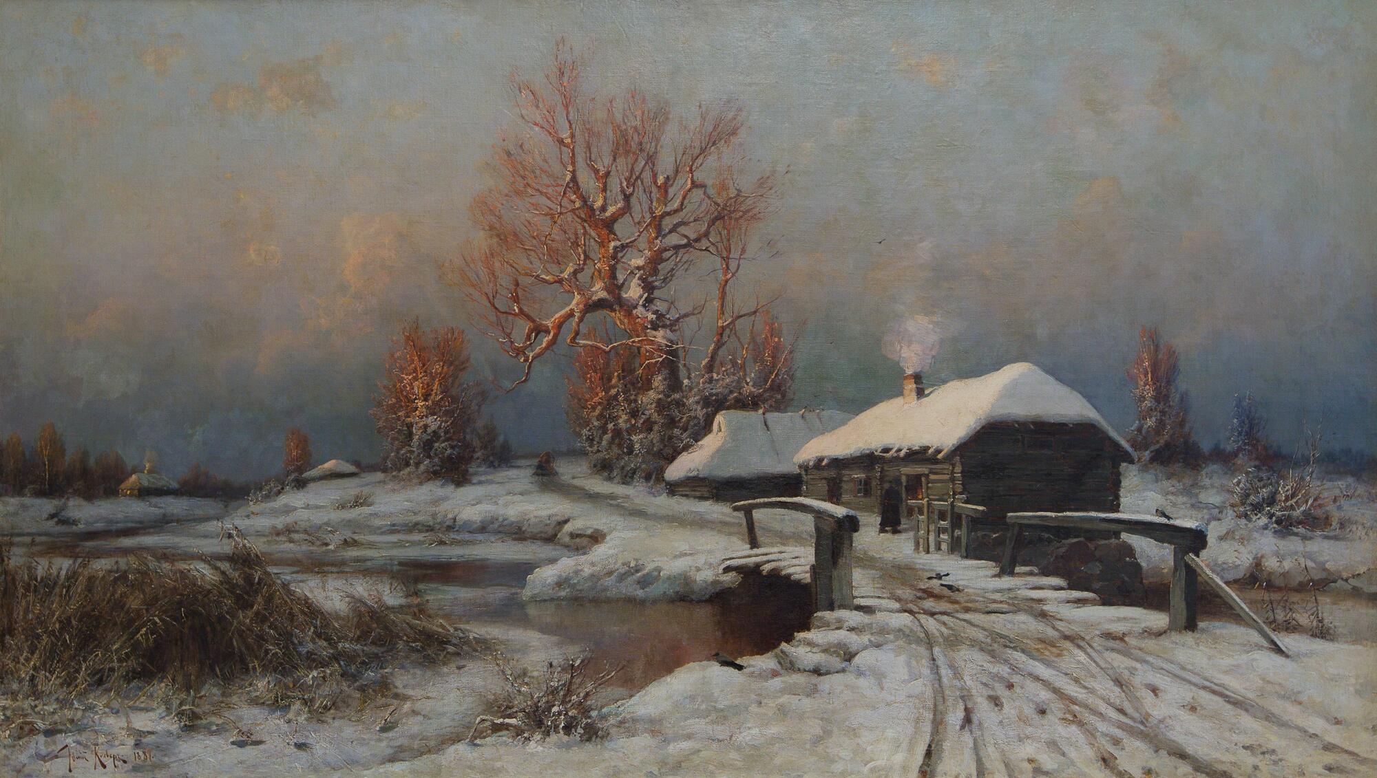 Клевер ю. ю. зимний пейзаж. 1881