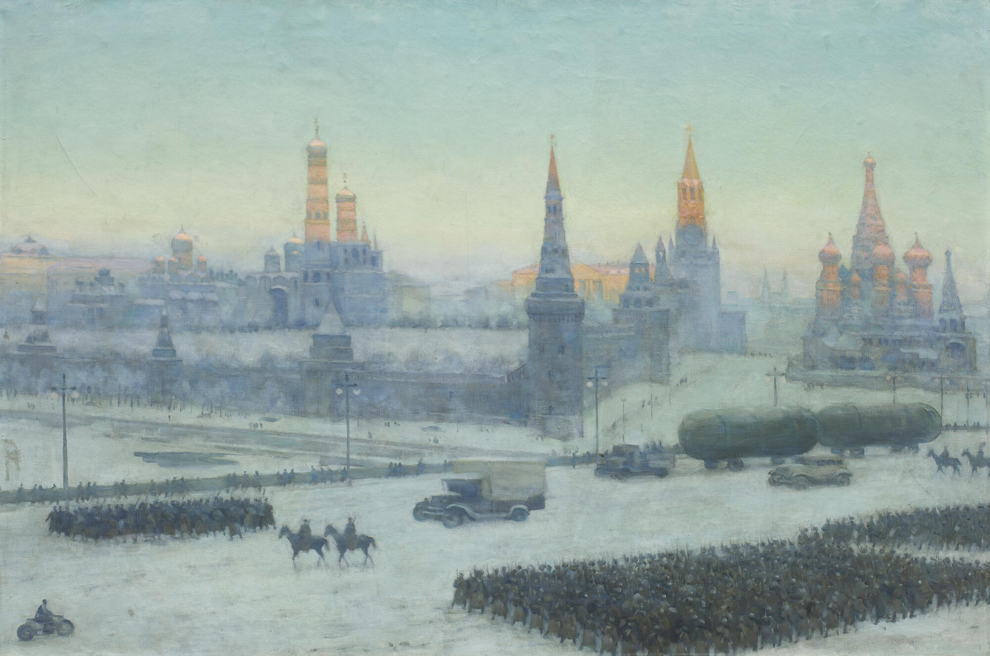 Юона парад на красной. Юон утро Москвы 1942.