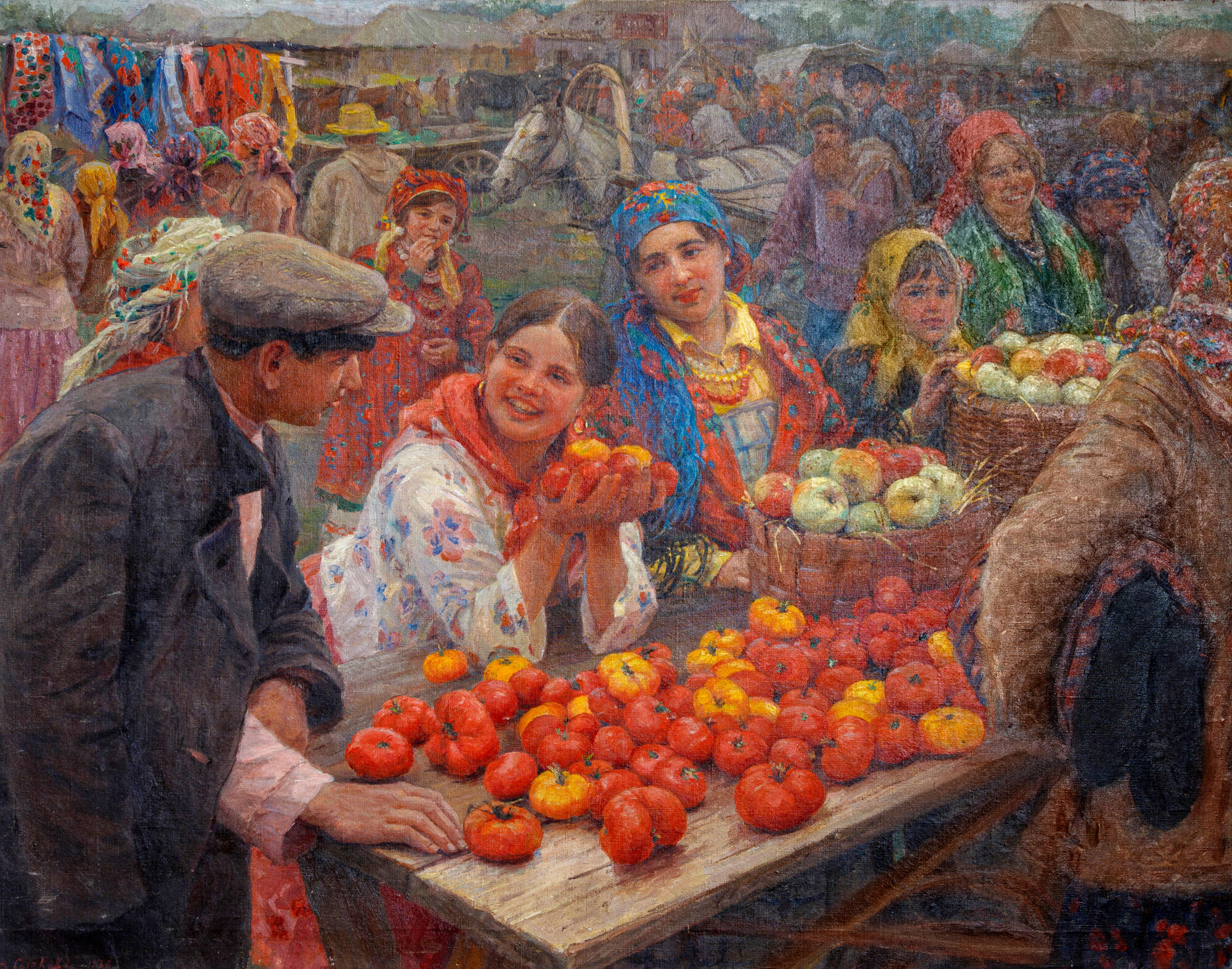 Сычков Колхозный базар 1936