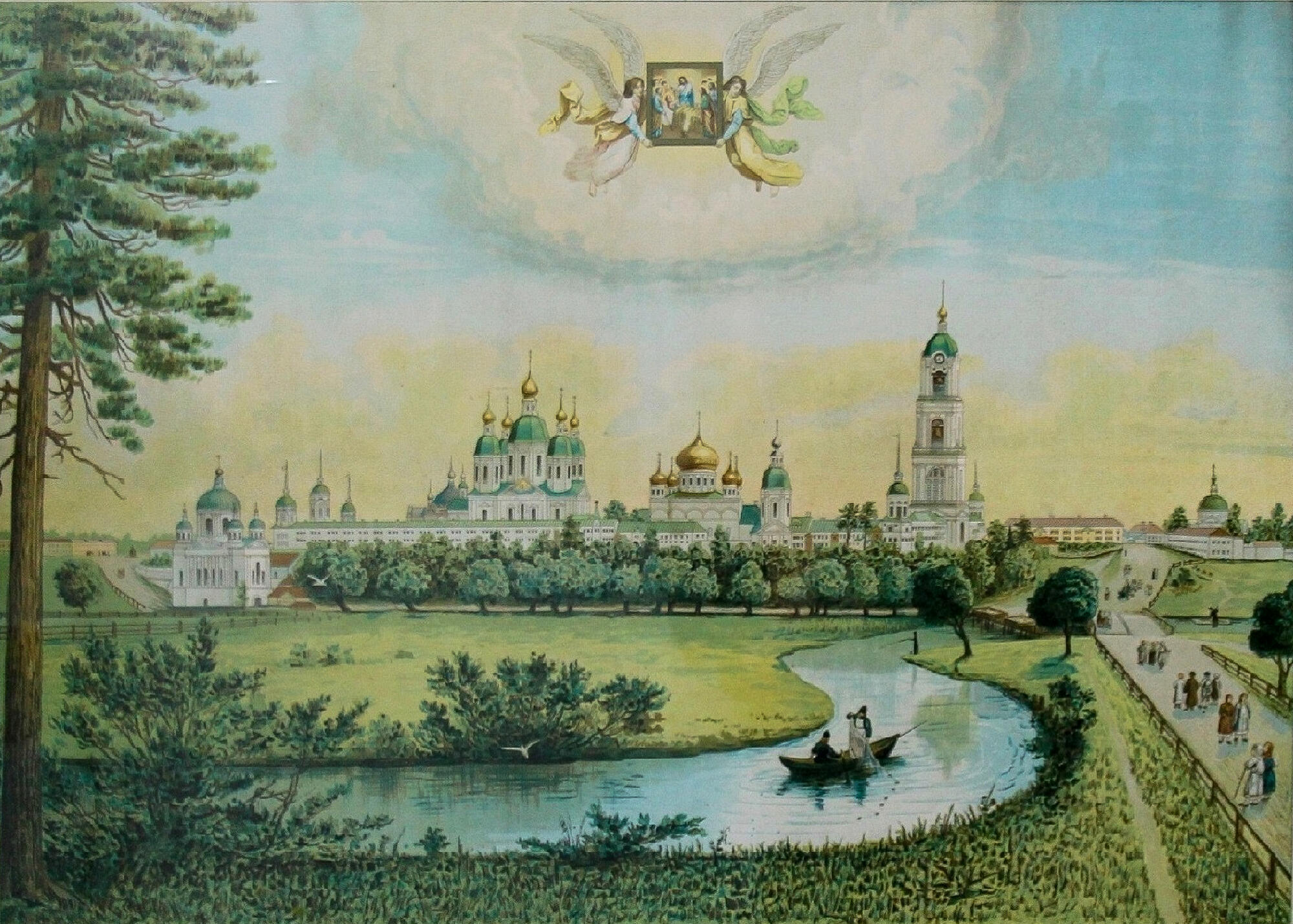 Саровский монастырь литография