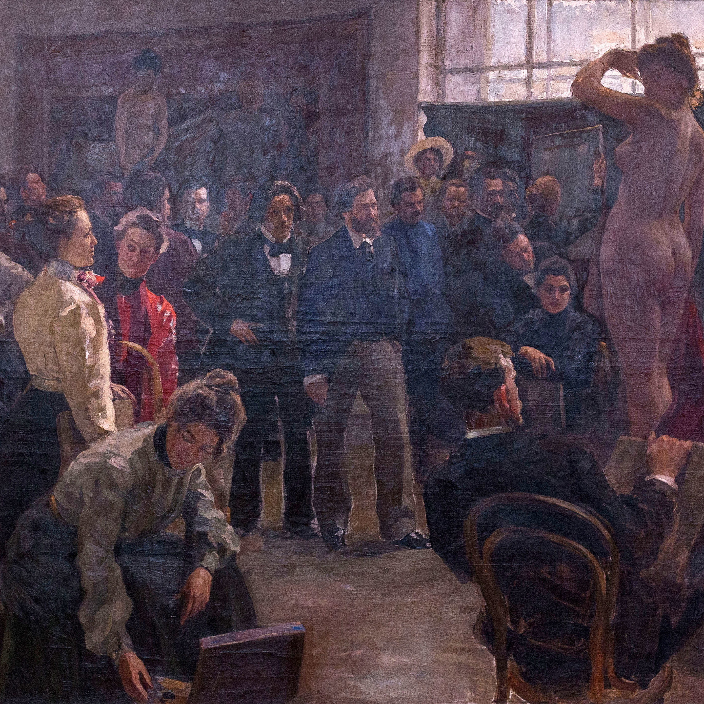 Репин и его ученики выставка. Репин. "Постановка натуры в мастерской Репина". 1899-1903.