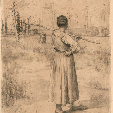 Girl with a Rake