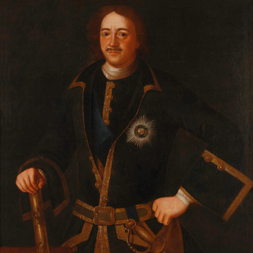 Портрет Петра I в мундире Преображенского полка