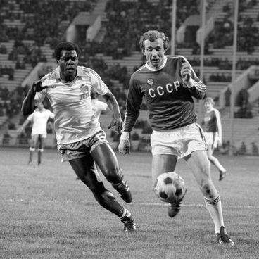 Captain of the USSR team Oleg Romantsev