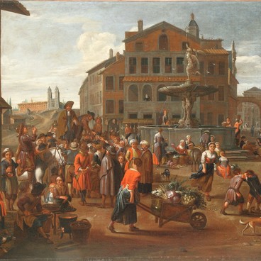 Уличный шарлатан на римской площади