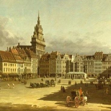 Вид Старого рынка в Дрездене