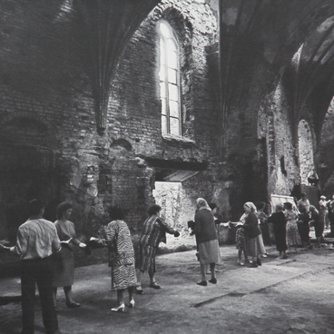 Local Residents Clearing a Church