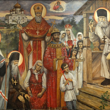 Seraphim of Sarov Blessing the Family of Tsar